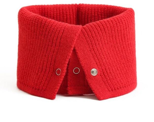 Women Ring Scarf Warm Collar Solid Winter Button Neck Scarves Unisex Magic Infinite Snood Face Cover Female Knitted Bandana Women Winter Neck Warmer Gaiter Double-Layer Soft Fleece Lined Thick Knit Circle Scarf Windproof