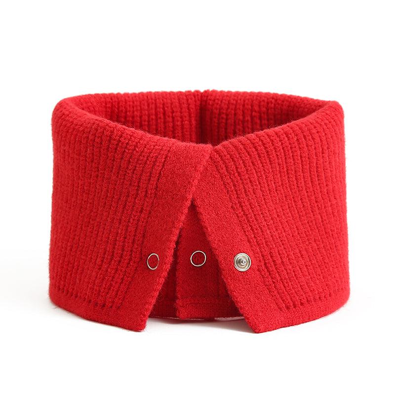 Women Ring Scarf Warm Collar Solid Winter Button Neck Scarves Unisex Magic Infinite Snood Face Cover Female Knitted Bandana Women Winter Neck Warmer Gaiter Double-Layer Soft Fleece Lined Thick Knit Circle Scarf Windproof