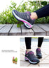 Women Running Air Cushion Athletic Sneakers Walking Breathable Sport Lace Up Hight Platform Casual Shoes Womens Mesh Sneakers Fashion Tennis Breathable Walking Gym Work Shoes