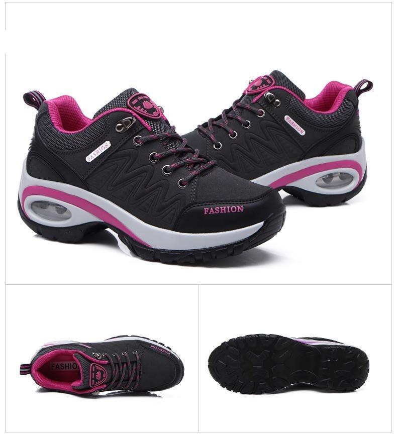 Women Running Air Cushion Athletic Sneakers Walking Breathable Sport Lace Up Hight Platform Casual Shoes Womens Mesh Sneakers Fashion Tennis Breathable Walking Gym Work Shoes