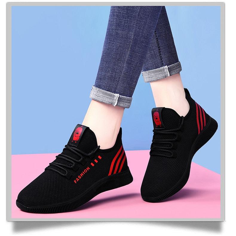 Women Running Shoes Air Mesh Sneakers Breathable Soft Light Woman Sport Shoes Walking Jogging Casual Shoes Breathable Walking Mesh Flats Sport Running Sneakers