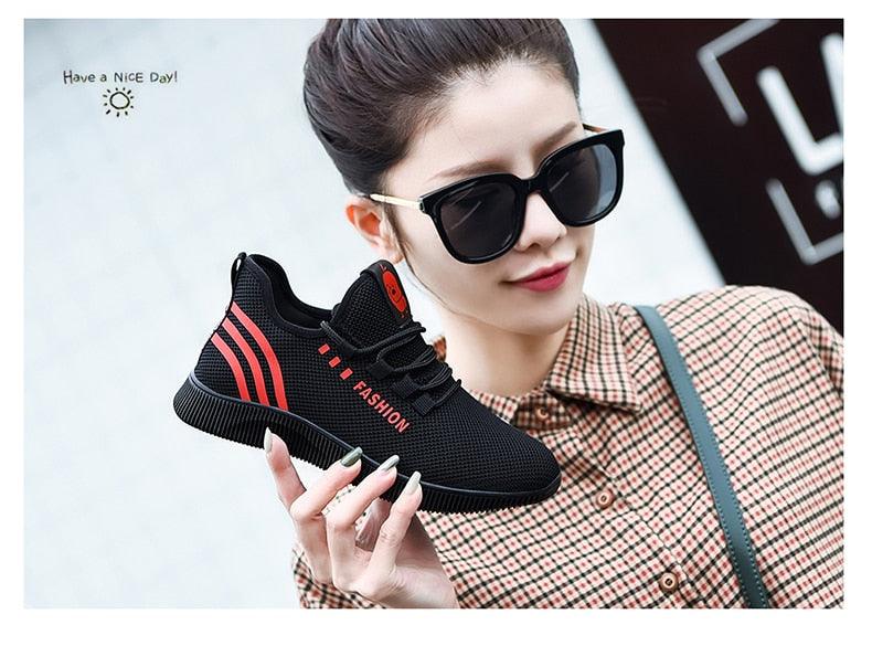 Women Running Shoes Air Mesh Sneakers Breathable Soft Light Woman Sport Shoes Walking Jogging Casual Shoes Breathable Walking Mesh Flats Sport Running Sneakers