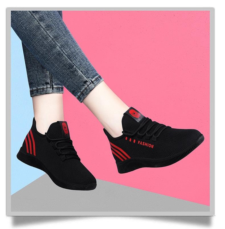 Women Running Shoes Air Mesh Sneakers Breathable Soft Light Woman Sport Shoes Walking Jogging Casual Shoes Breathable Walking Mesh Flats Sport Running Sneakers