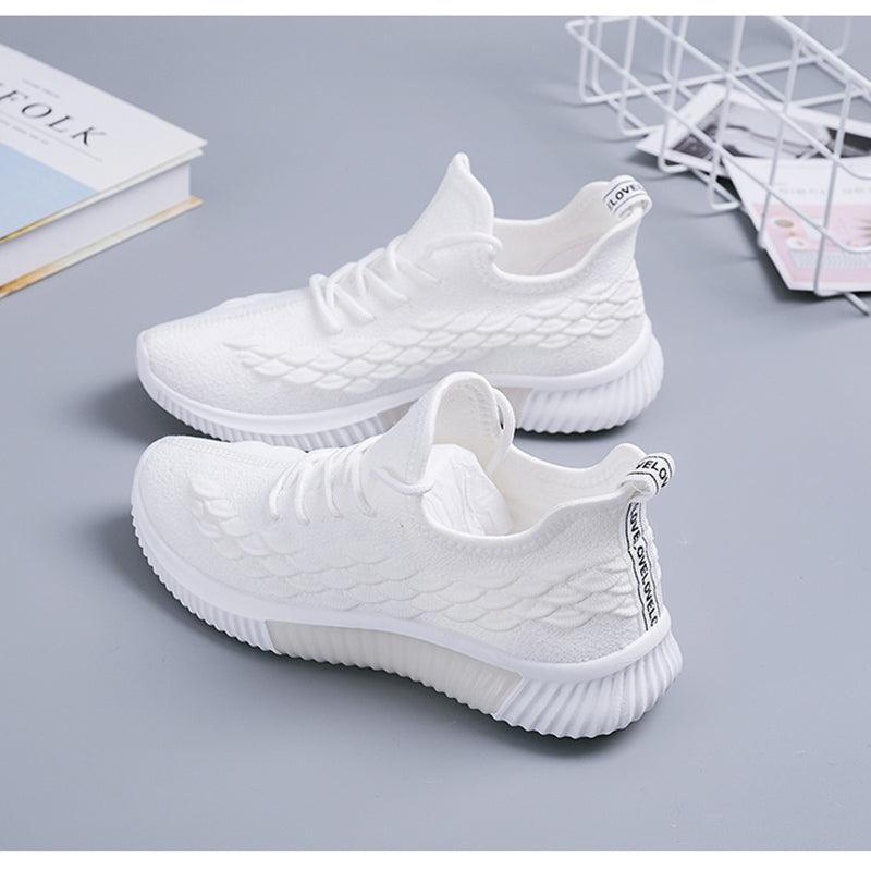 Women Running Sneakers Shoes Vulcanized Women's Casual Flats Elegant Soft Walking Shoes Breathable Non Slip Tennis Athletic Shoe For Casual Gym And  Work