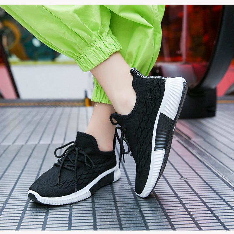 Women Running Sneakers Shoes Vulcanized Women's Casual Flats Elegant Soft Walking Shoes Breathable Non Slip Tennis Athletic Shoe For Casual Gym And  Work