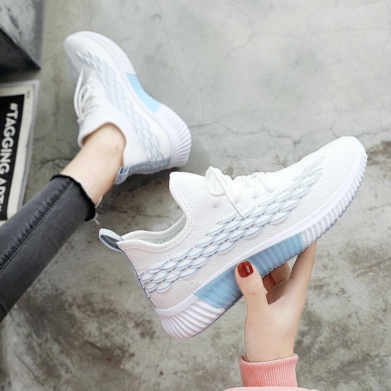 Women Running Sneakers Shoes Vulcanized Women's Casual Flats Elegant Soft Walking Shoes Breathable Non Slip Tennis Athletic Shoe For Casual Gym And  Work