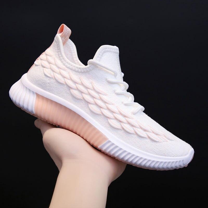 Women Running Sneakers Shoes Vulcanized Women's Casual Flats Elegant Soft Walking Shoes Breathable Non Slip Tennis Athletic Shoe For Casual Gym And  Work