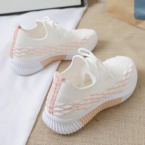 Women Running Sneakers Shoes Vulcanized Women's Casual Flats Elegant Soft Walking Shoes Breathable Non Slip Tennis Athletic Shoe For Casual Gym And  Work