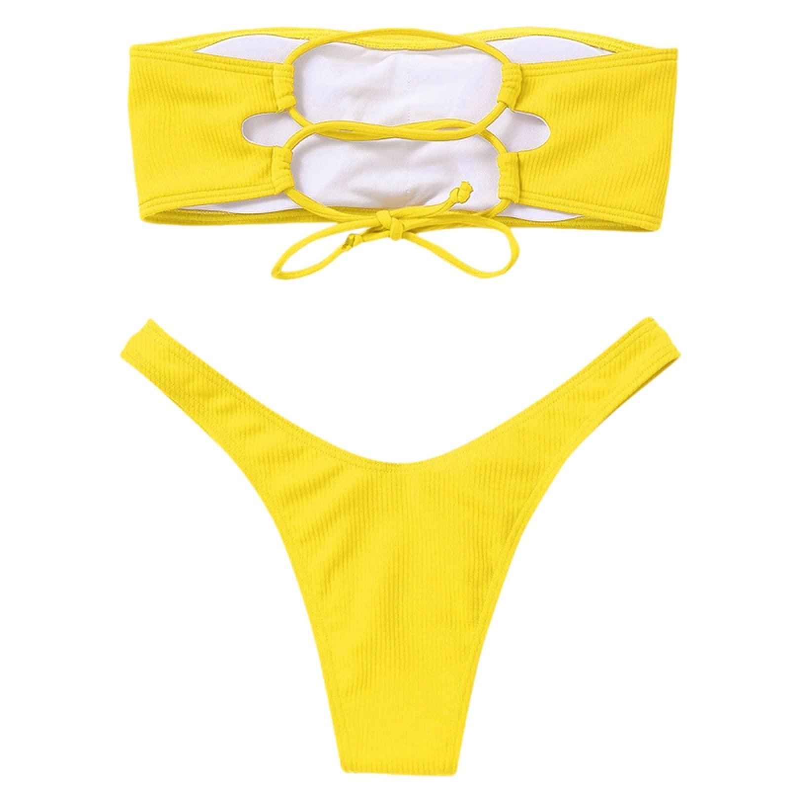 Women's Bikini High Waist Tummy Control Two Piece Swimsuit Swimwear Girl Beach Bathing Suit Woman Fashion Swimwear Padded High Waist Cheeky Bathing Suit