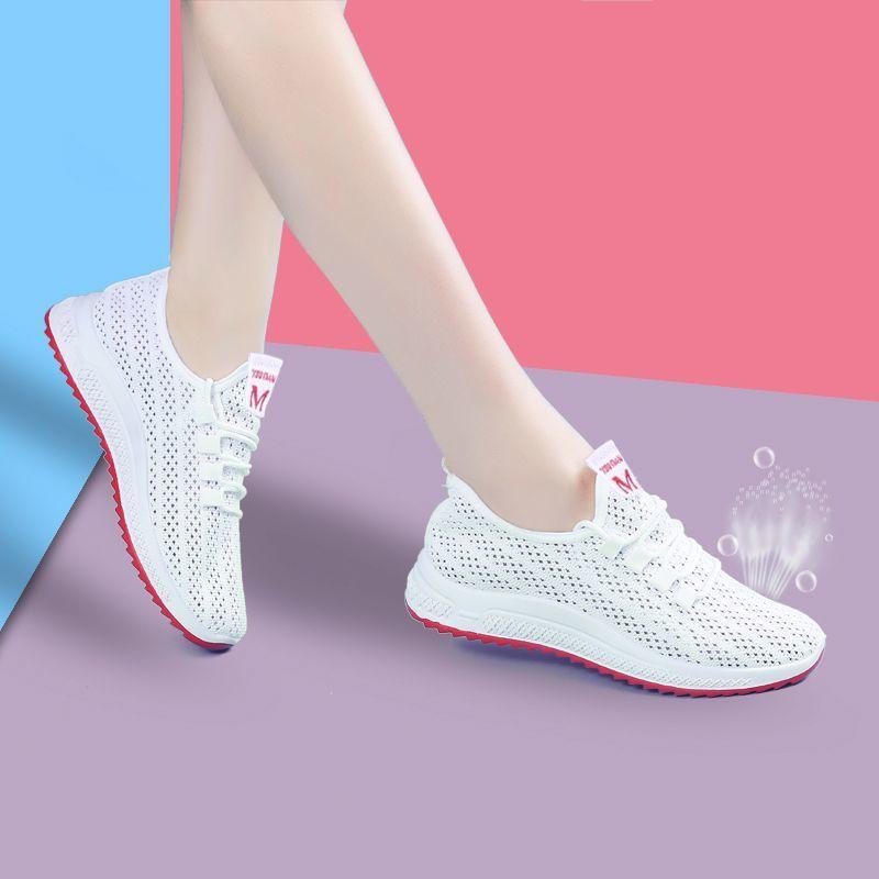 Women's Breathable Non-slip Platform Fashion Autumn New Casual Running Shoes Black Sneakers Lightweight Mesh Tennis Sneaker Fashion Athletic Walking Shoes