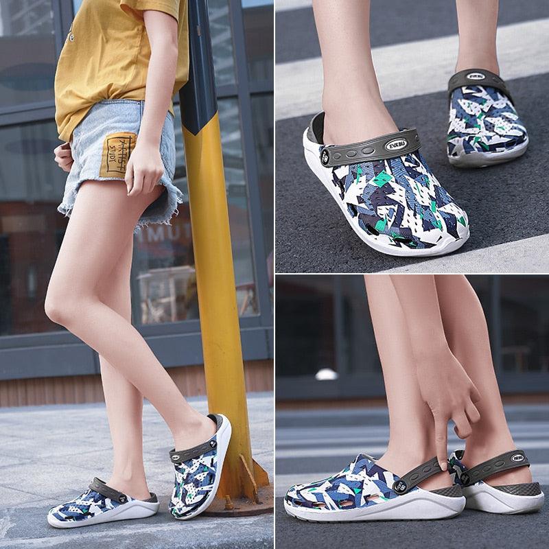 Women's Casual Clogs Breathable Sandals Home Slippers Summer Slip On Women Flip Flops Shoes Clogs Garden Clogs Shoes Beach Sneaker Work Summer Breathable Lightweight Quick Drying Sandals