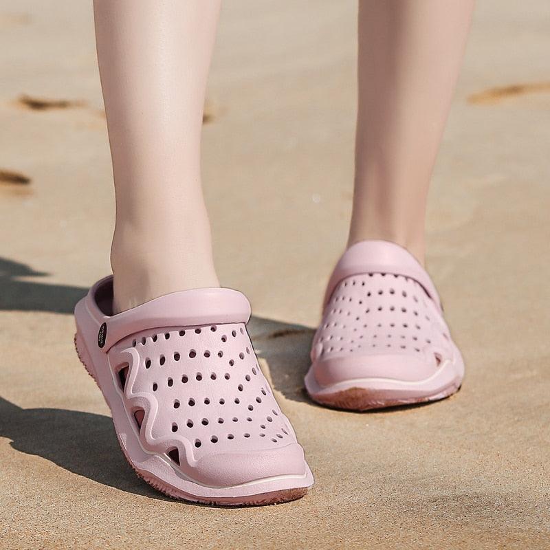 Women's Casual Clogs Breathable Sandals Home Slippers Summer Slip On Women Flip Flops Shoes Clogs Garden Clogs Shoes Beach Sneaker Work Summer Breathable Lightweight Quick Drying Sandals