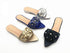 Women's Fashion Slippers Flat Shoes Women's Flower Flats Rhinestone Wedding Shoes Foldable Comfort Slip On Flat Linen Women's Luxury Slippers Flower Slippers Home Shoes Indoor Outdoor Non-Slip Light Weight Shoes