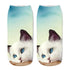 Women's Funny Animal Cute 3D Print Kitten Socks Women Ankle Socks Unisex Socks Fashion Socks Cartoon Cat Fashion Style Casual Boat Socks For Men And Women