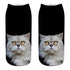 Women's Funny Animal Cute 3D Print Kitten Socks Women Ankle Socks Unisex Socks Fashion Socks Cartoon Cat Fashion Style Casual Boat Socks For Men And Women