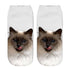 Women's Funny Animal Cute 3D Print Kitten Socks Women Ankle Socks Unisex Socks Fashion Socks Cartoon Cat Fashion Style Casual Boat Socks For Men And Women