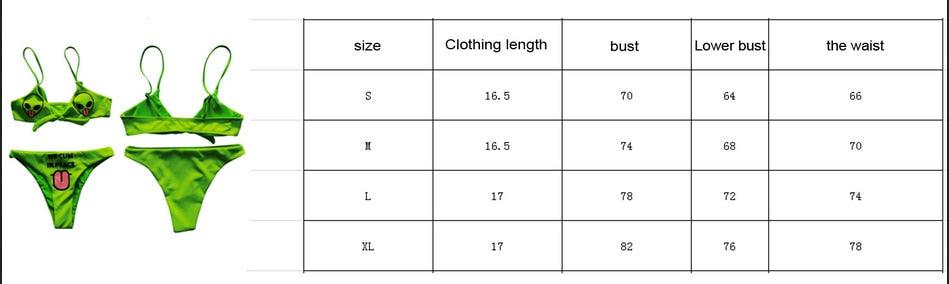 Women’s Funny Printed 2Pcs Bikini Suits Women's Scalloped Triangle Bikini Print Bottom Two Piece Swimsuit Deep V-neck Detachable Breast Pad Sling Tops with Triangle Bottoms Swimsuits