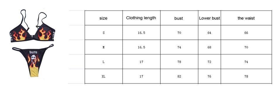 Women’s Funny Printed 2Pcs Bikini Suits Women's Scalloped Triangle Bikini Print Bottom Two Piece Swimsuit Deep V-neck Detachable Breast Pad Sling Tops with Triangle Bottoms Swimsuits