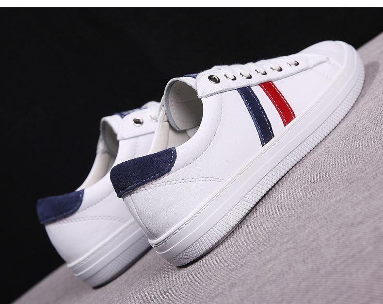 Women's Genuine Leather Sneakers Women Casual Fashionable Sports Shoes Vulcanized Woman White Flat White Sneakers Leather Casual Shoes White Tennis Sneakers