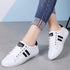 Women's Genuine Leather Sneakers Women Casual Fashionable Sports Shoes Vulcanized Woman White Flat White Sneakers Leather Casual Shoes White Tennis Sneakers