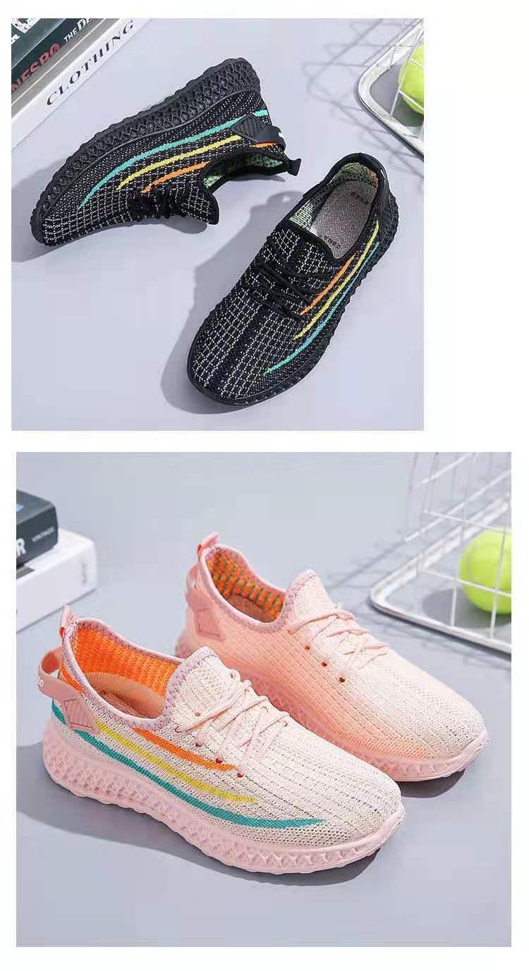 Women's Running Summer Woven Sports Sneakers Fashion Casual Shoe Breathable Mesh Walking Shoes Non Slip Lightweight Breathable Mesh Running Shoes Comfortable Design