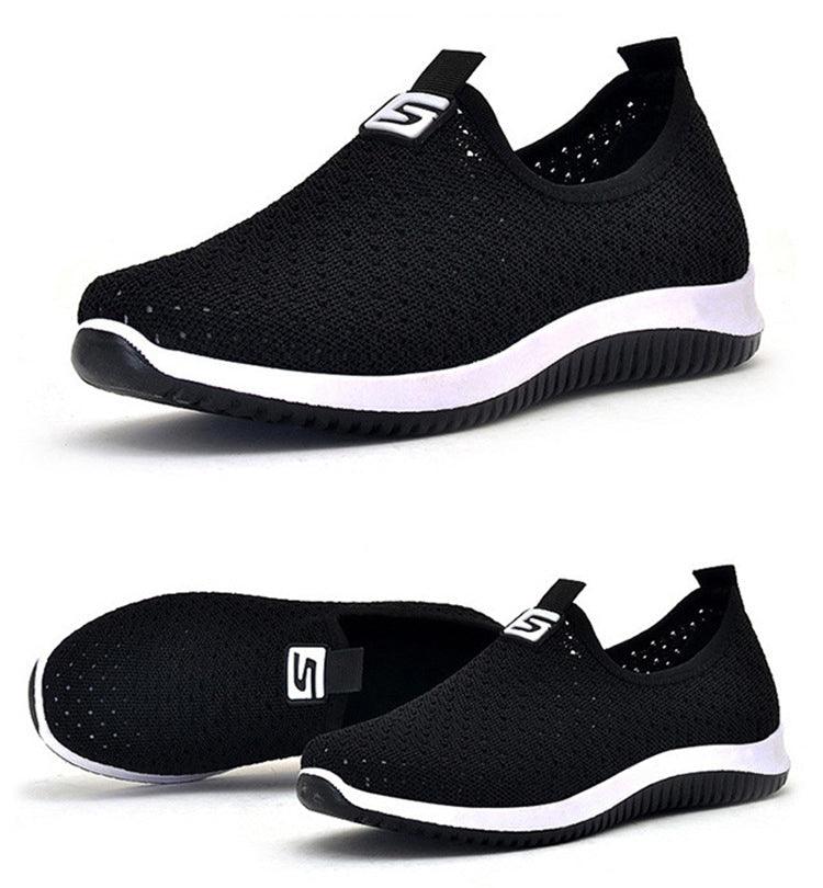 Women's Sneakers Espadrrilles Breathable Mesh Summer Shoes For Women Walking Solid Non Slip Casual Shoes Girls Tennis Slip On Sneakers Lightweight Comfortable Mesh Casual Sneakers