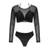 Women's Swimsuit Bikini Set Women's High Waist Swimwear Long Sleeve 3PCS Swimsuit Triangle Three-Piece Suit Bandage Push-Up Swimsuit Bathing Beachwear Swimwear