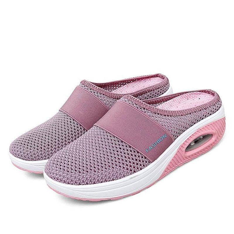 Women Sandals Fashion Platform Shoes Comfy Clogs Breathable Slippers Mesh Lightweight Footwear Air Cushion Platform Mesh Sneaker Sandals For Female Lightweight Beach Shoes