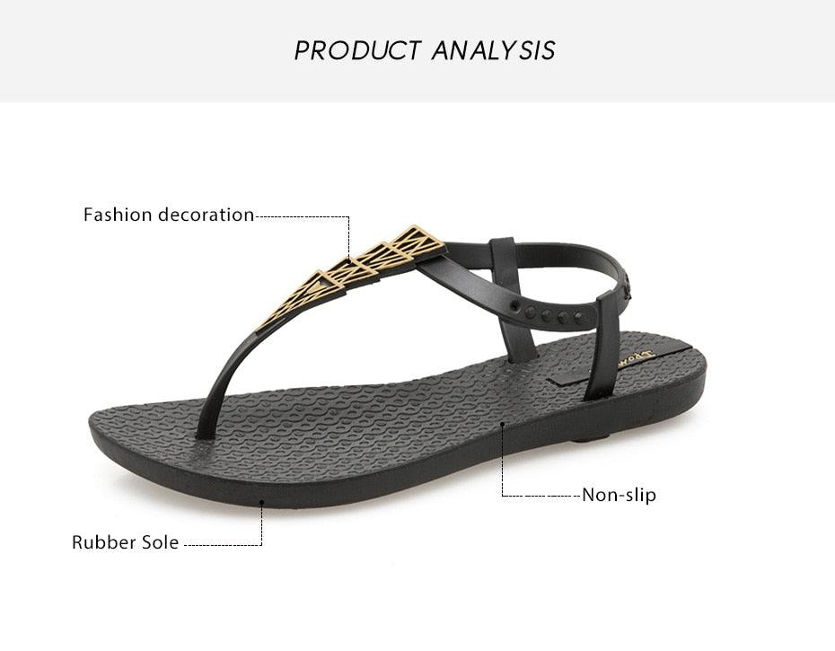 Women Sandals Flip Flops Summer Flat Shoes Woman Sandals Beach Flat Sandals T-Strap Sandals Strappy Flip Flop Sandal Flat Slide Casual Summer Beach Thong Slipper