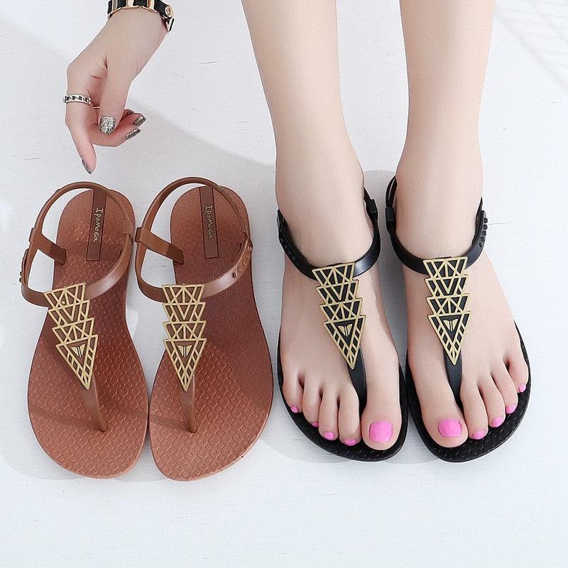 Women Sandals Flip Flops Summer Flat Shoes Woman Sandals Beach Flat Sandals T-Strap Sandals Strappy Flip Flop Sandal Flat Slide Casual Summer Beach Thong Slipper