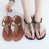 Women Sandals Flip Flops Summer Flat Shoes Woman Sandals Beach Flat Sandals T-Strap Sandals Strappy Flip Flop Sandal Flat Slide Casual Summer Beach Thong Slipper