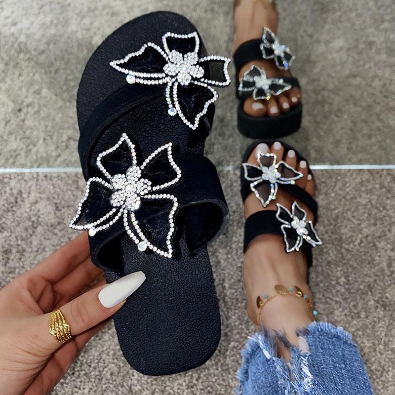 Women Sandals New Design Gold Chain Closed Toe Slip On Mules Shoes Flat Heels Square Head Casual Slides Summer Slippers Open Toe Flat Sandals Metal Chain PU Leather Slides Shoes