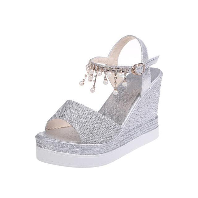 Women Sandals Summer Platform Sandals Buckle Strap Peep Toe Thick Bottom Modern Espadrille Sandals Platform Cross Buckle Strap Slingback Summer Open Toe Shoes