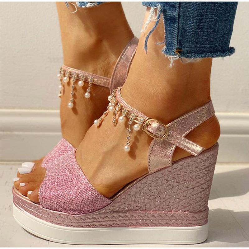 Women Sandals Summer Platform Sandals Buckle Strap Peep Toe Thick Bottom Modern Espadrille Sandals Platform Cross Buckle Strap Slingback Summer Open Toe Shoes