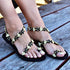 Women Sandals Summer Shoes Flat Pearl Sandals Comfortable String Slippers Women Casual Sandals For Women Casual T Strap Dress Sandals Summer Open Toe Shoes