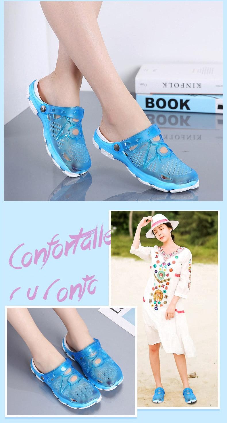 Women Sandals Summer Slippers New Women Outdoor Beach Casual Shoes Water Clogs Shoes Comfortable Slip-on Summer Beach Sandals For Women