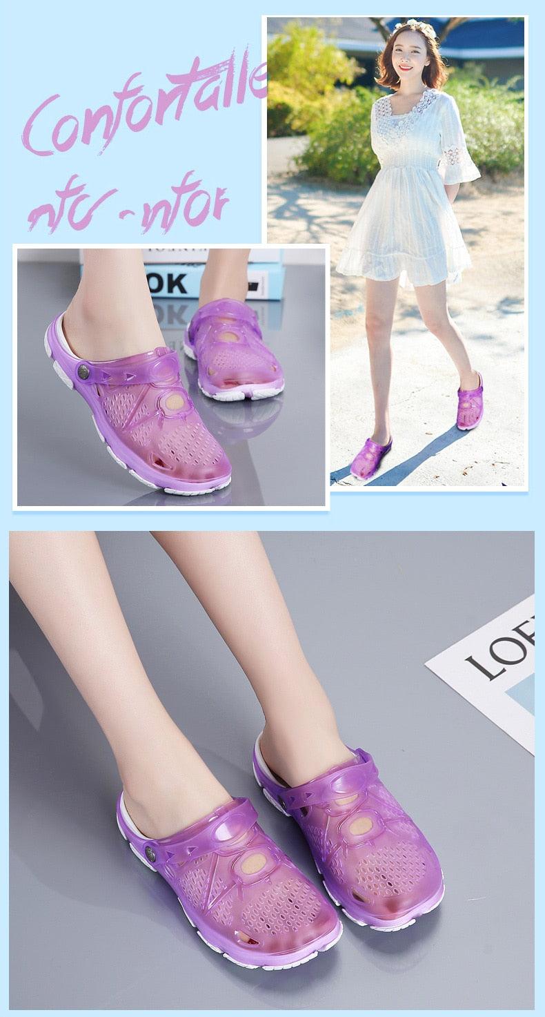 Women Sandals Summer Slippers New Women Outdoor Beach Casual Shoes Water Clogs Shoes Comfortable Slip-on Summer Beach Sandals For Women