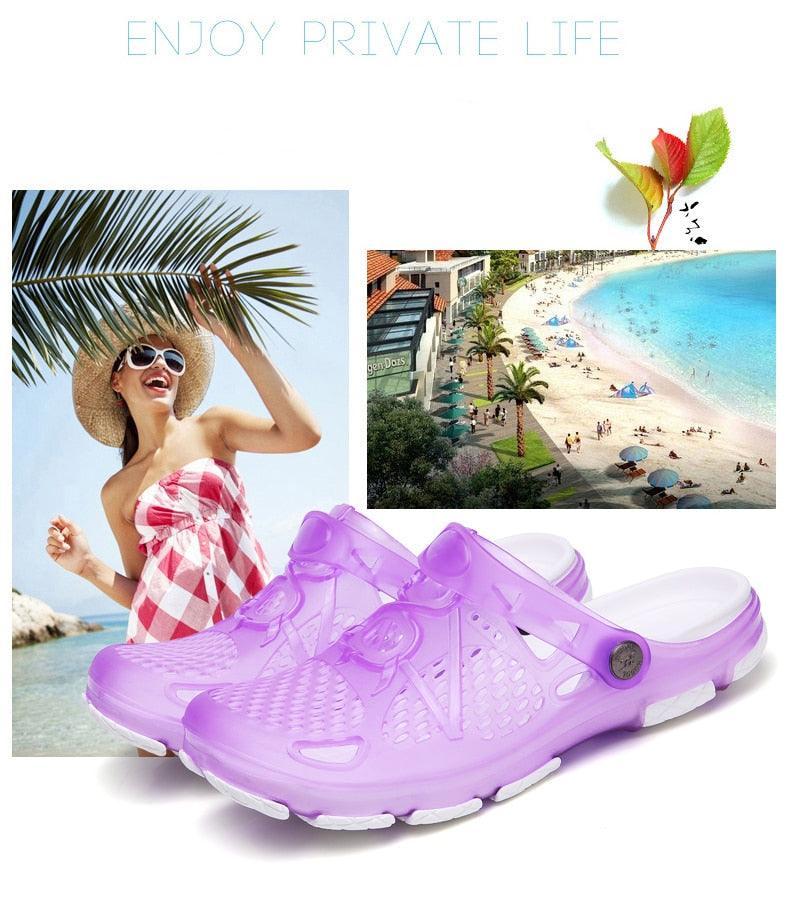 Women Sandals Summer Slippers New Women Outdoor Beach Casual Shoes Water Clogs Shoes Comfortable Slip-on Summer Beach Sandals For Women