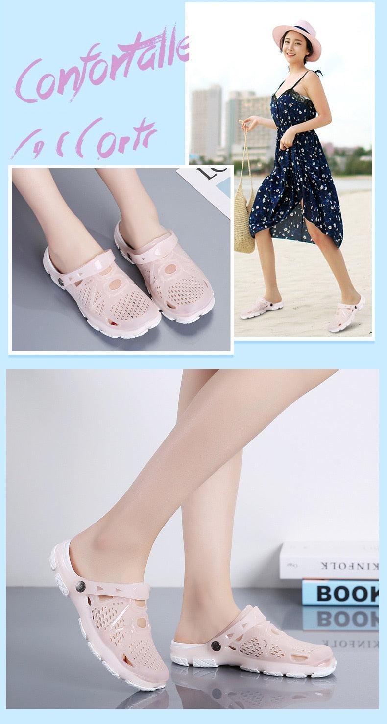 Women Sandals Summer Slippers New Women Outdoor Beach Casual Shoes Water Clogs Shoes Comfortable Slip-on Summer Beach Sandals For Women