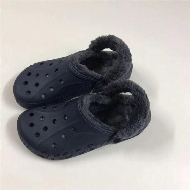 Women Sandals Winter Hole Slippers Outside Shoes For Women Slippers For Home Men's and Women's Classic Lined Clog Warm And Fuzzy Slippers Fur Lined Clogs Winter Garden Shoes Warm House Slippers