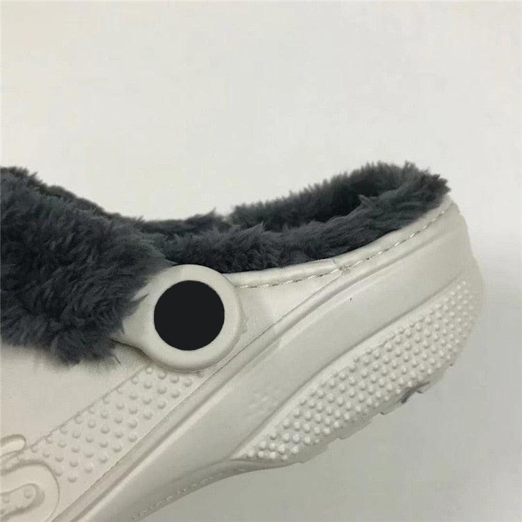 Women Sandals Winter Hole Slippers Outside Shoes For Women Slippers For Home Men's and Women's Classic Lined Clog Warm And Fuzzy Slippers Fur Lined Clogs Winter Garden Shoes Warm House Slippers