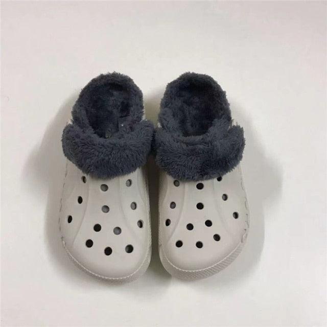 Women Sandals Winter Hole Slippers Outside Shoes For Women Slippers For Home Men's and Women's Classic Lined Clog Warm And Fuzzy Slippers Fur Lined Clogs Winter Garden Shoes Warm House Slippers