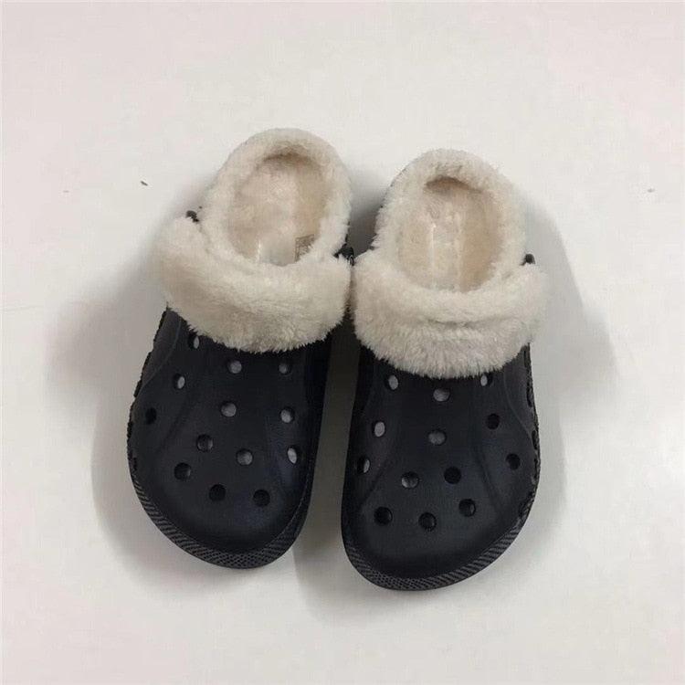 Women Sandals Winter Hole Slippers Outside Shoes For Women Slippers For Home Men's and Women's Classic Lined Clog Warm And Fuzzy Slippers Fur Lined Clogs Winter Garden Shoes Warm House Slippers