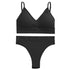 Women Seamless Bra Top Fitness Swimwear Push Up Exercise Bikini For Women 2 Pieces Ribbed Seamless Yoga Bikini Sets Sports Bra And Underwear Set 2 Piece High Waist Summer Bikini