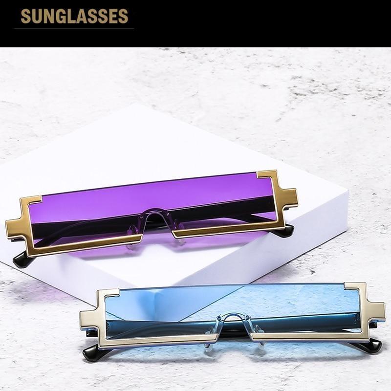 Women Small Design Stylish Classic Sunglasses Trendy Small Frame Glasses Personality Wild Funny Sunglasses Female UV400 Protection Lenses Ladies Fashion Summer Sunglasses