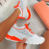 Women Sport Elegant Sneakers Platform Shoes Flats Solid Casual Spring Summer New Fashion Women's Vulcanized Running Sneakers Walking Tennis Shoes Lightweight Breathable Design