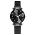 Women Starry Sky Clock Luxury Women Watches Fashion Diamond Quartz Wristwatches Women's Fashion Starry Sky Watch Luxury Analog Stardust Watches For Girls Casual Luminous Ladies Wrist Watch With Stainless Steel Mesh Band Dress Watch