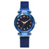 Women Starry Sky Clock Luxury Women Watches Fashion Diamond Quartz Wristwatches Women's Fashion Starry Sky Watch Luxury Analog Stardust Watches For Girls Casual Luminous Ladies Wrist Watch With Stainless Steel Mesh Band Dress Watch