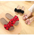 Women Summer Casual Slides Comfortable Flax Slippers Striped Bow Linen Flip Flops Platform Sandals Summer Indoor Slippers Linen Women's Slippers Flower Slippers