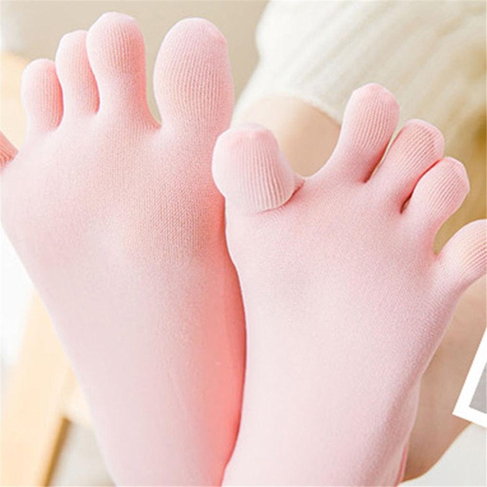 Women Summer Five-Finger Socks Ultrathin Funny Toe Invisible Sock With Silicone Anti-Skid Breathable Anti-Friction For Women